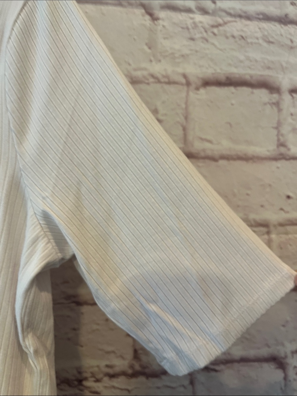 Splendid Cream Ribbed Short-Sleeve Tee - Picture 3 of 5
